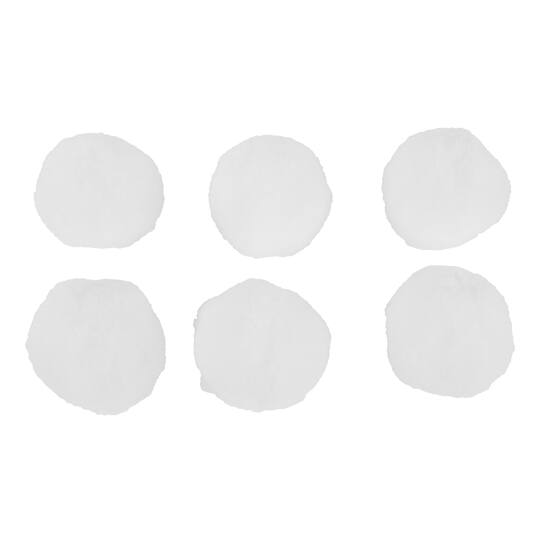 2.25" Plush Faux Christmas Snow Balls, 6ct.